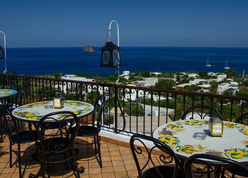 Terrace tables at The Cove Table restaurant