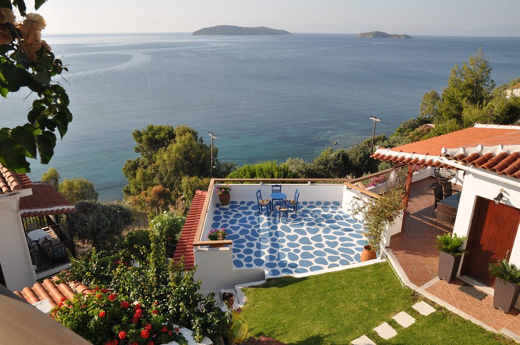 Sunrise Terrace Villa facing the eastern cove